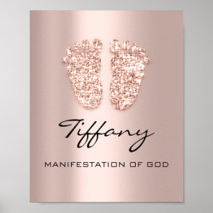 Tiffany Name Meaning New Baby Feet Rose Gift Poster