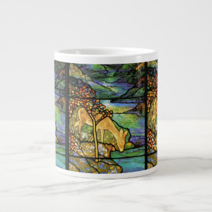 Tiffany Stained Glass Deer Jumbo Mug