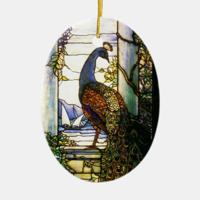 Tiffany Stained Glass Nature Ornament (Front)