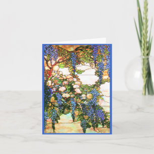Tiffany Stained Glass Wisteria Card