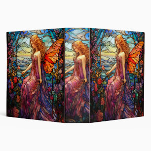 Tiffany Style Stained Glass Magical Fairy Binder
