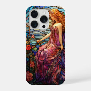 Tiffany Style Stained Glass Magical Fairy iPhone 15 Pro Case