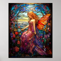 Tiffany Style Stained Glass Magical Fairy