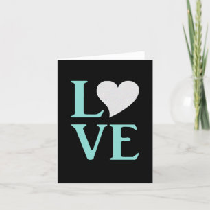 Tiffany Teal Blue And Black Love Party Note Cards