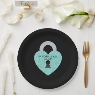 Tiffany Teal Blue Celebration Party Paper Plates