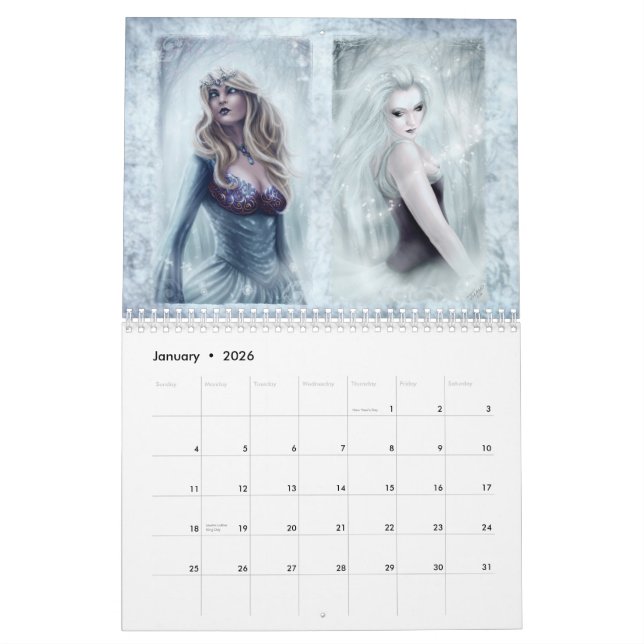 Tiffany's Realm 12-Month Calendar (Jan 2026)
