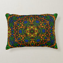 Tiffglow Mandala 1 Oblong Pillow