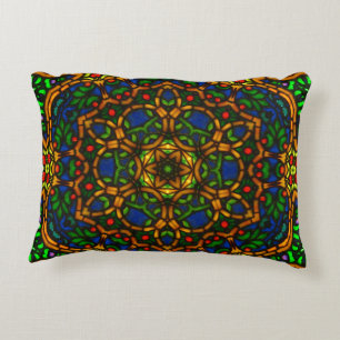 Tiffglow Mandala 1 Oblong Pillow