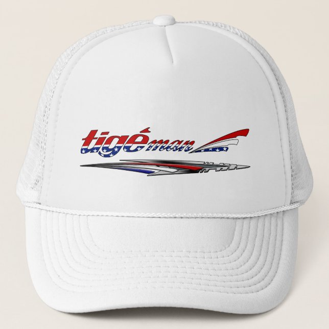 Tige homme casquette blanc du 4 juillet et bleu (Devant)