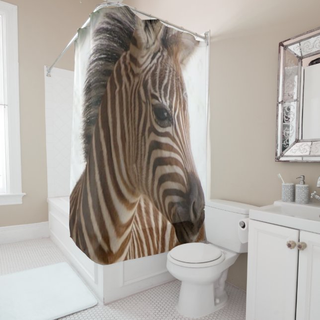 Tige rideau de douche Zebra (En situation)