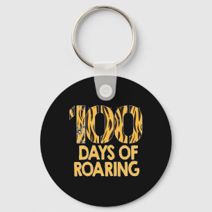 Tiger 100 Days Roaring Fun 100th Day Of School Keychain