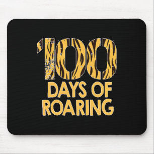 Tiger 100 Days Roaring Fun 100th Day Of School Mouse Pad