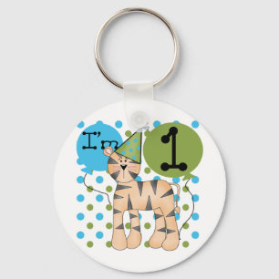 Tiger 1st Birthday T-shirts and Gifts Keychain