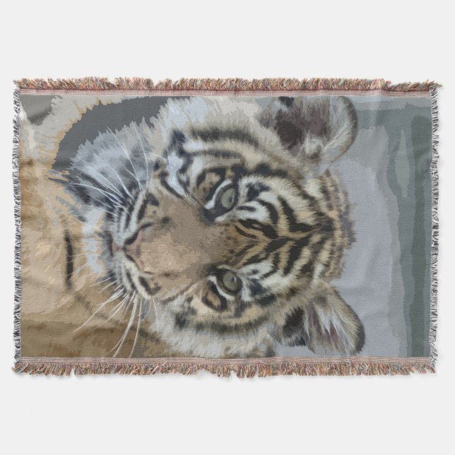 Tiger_2014_0901 Throw Blanket (Front)