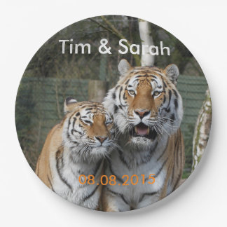 Tiger_2015_0401 + Wedding date Paper Plate
