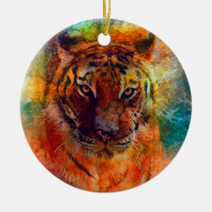 Tiger 2022 Ornement en céramique