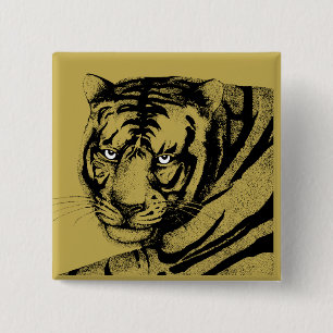 TIGER 2 INCH SQUARE BUTTON