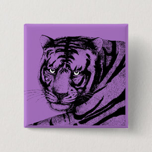 TIGER 2 INCH SQUARE BUTTON