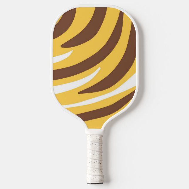 tiger abstract art pickleball paddle (Front)