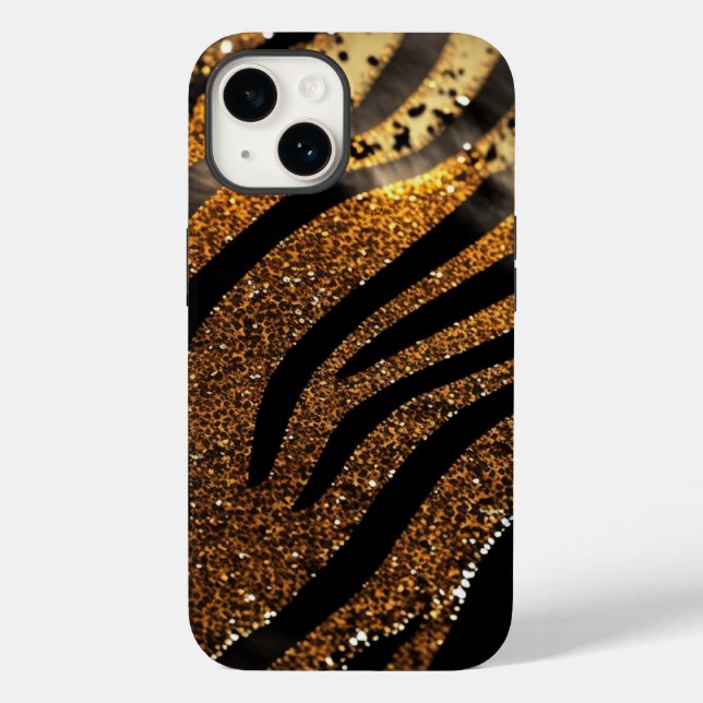 Tiger Agate Glitter iPhone Mate Tough Case (Back)