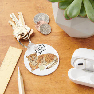 Tiger and Bunny Friendship – Cute Animal Illustra Keychain