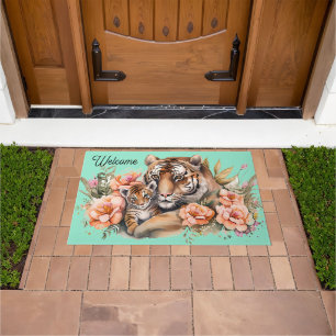 Tiger and Cub Doormat