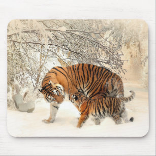 Tiger And Cub Mouse Pad