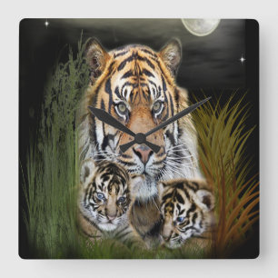 Tiger and Cubs clock