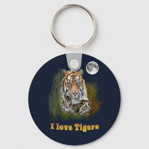 Tiger and cubs keychain