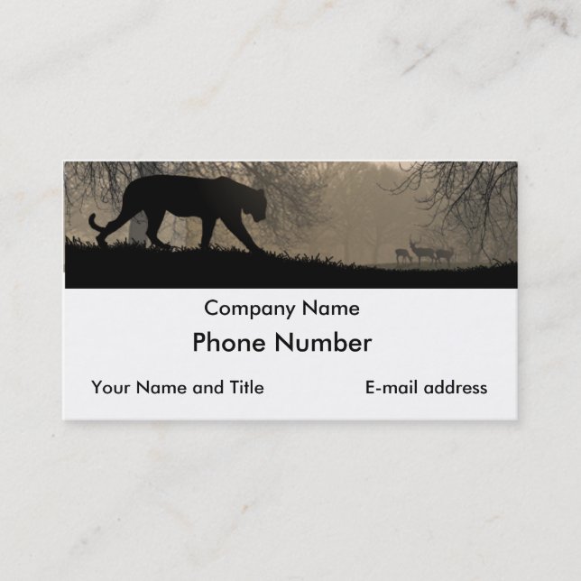 Tiger and Deer Business Card (Front)