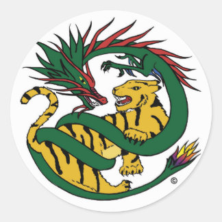 Tiger And Dragon Display Sticker
