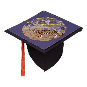 Tiger and Dragon Graduation Cap Topper