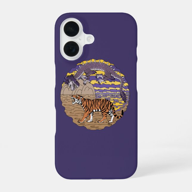 Tiger and Dragon iPhone 16 Case (Back)