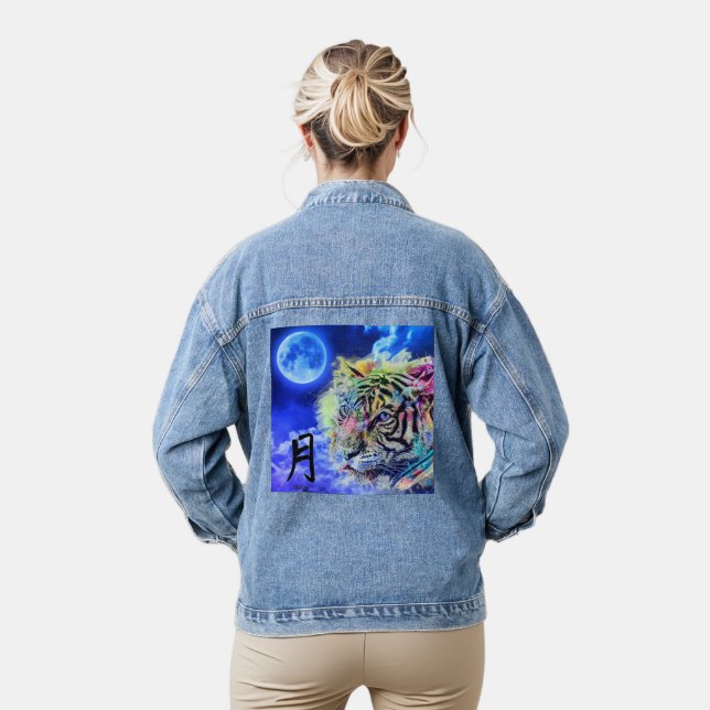 TIGER AND MOON JEAN JACKET FOR WOMEN (Model)
