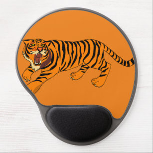 tiger angry defence stripes loud gel mouse pad