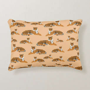 Tiger Animal Pattern Accent Pillow