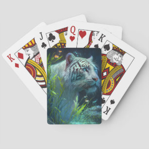 Tiger Animal Portrait Painting Wildlife Outdoors Playing Cards