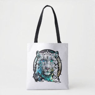 Tiger Animal Portrait Stained Glass Wildlife Free Tote Bag