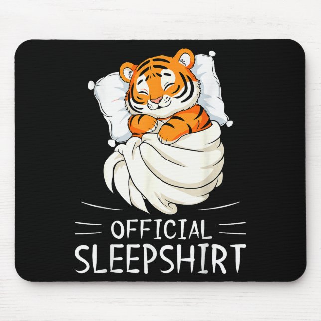 Tiger Animal Sleepshirt Pajamas Nightgown  Mouse Pad (Front)
