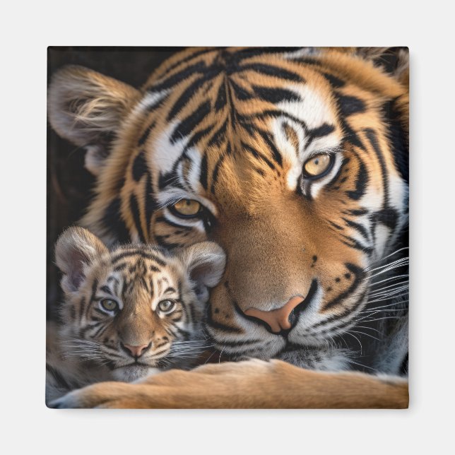 Tiger Animal Wild Beauty Freedom Wilderness Love Magnet (Front)