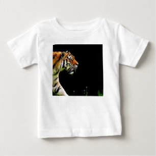 Tiger Approaching - Wild Animal Artwork Baby T-Shirt