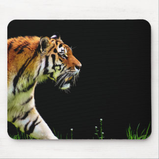 Tiger Approaching - Wild Animal Artwork Mouse Pad
