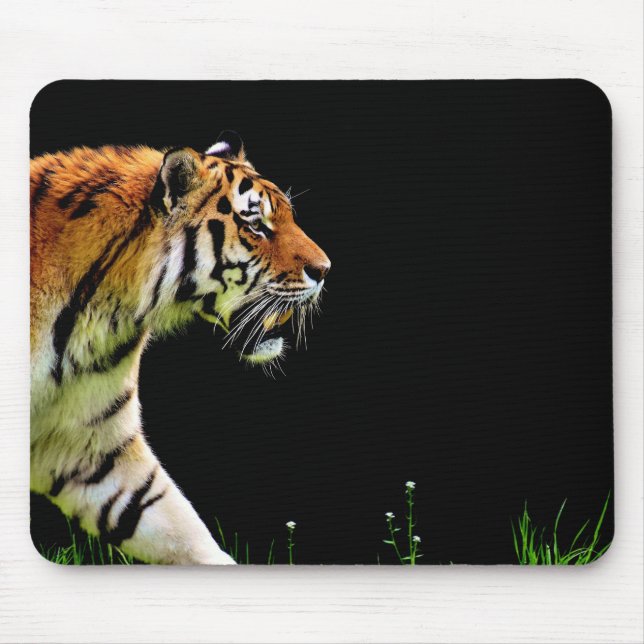 Tiger Approaching - Wild Animal Artwork Mouse Pad (Front)
