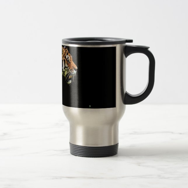 Tiger Approaching - Wild Animal Artwork Travel Mug (Right)