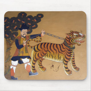 tiger art mouse pad