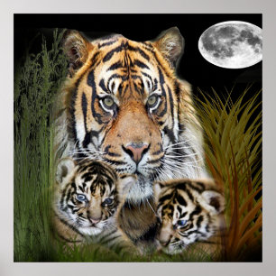 Tiger art poster