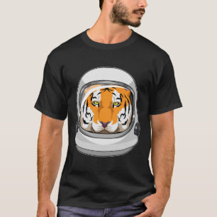 Tiger as Astronaut with Helmet T-Shirt