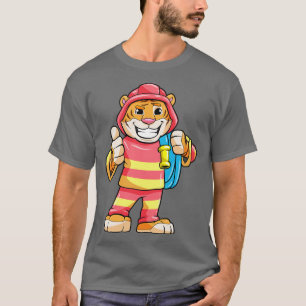 Tiger as Firefighter with Hose T-Shirt