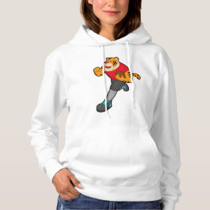 Tiger as Football player with Football Hoodie