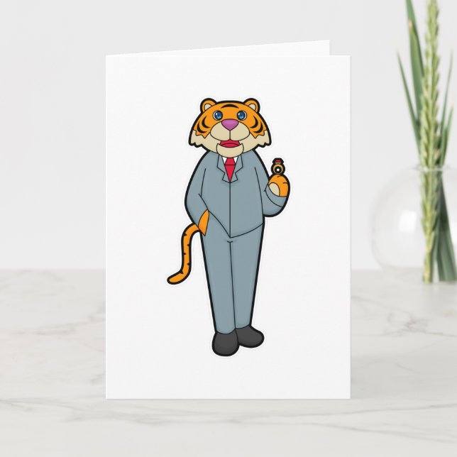 Tiger as Groom with Wedding ring Card (Front)